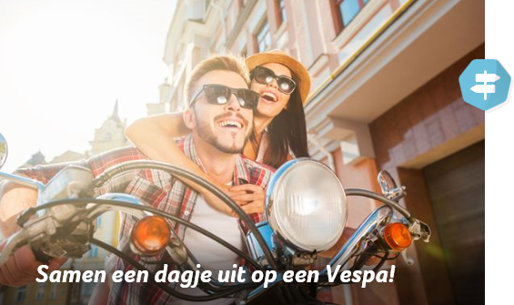 SAMEN EEN DAGJE UIT OP DE VESPA !